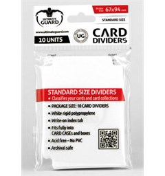 Plast Card Dividers Hvit 10 stk 10 kort-delere til Deck Boxer og Cases